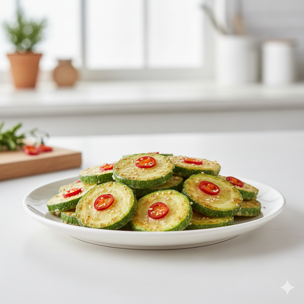 계란 옷을 입혀 팬에서 노릇노릇하게 구워낸 부드럽고 달큰한 애호박전