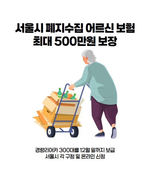 서울시 폐지수집 어르신 안전 보험 및 안전보호구지원
