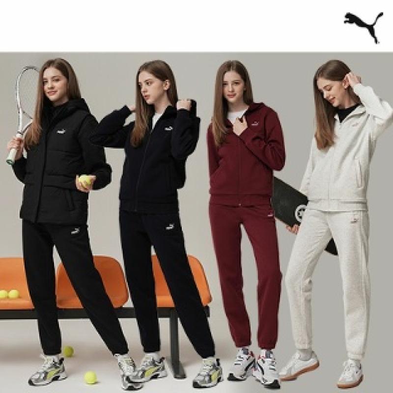 푸마 여성 패딩베스트 후드집업 셋업 3종세트