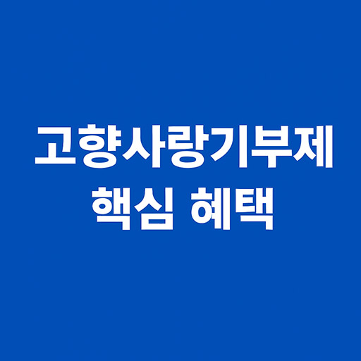 고향사랑기부제 완전 정복! 혜택