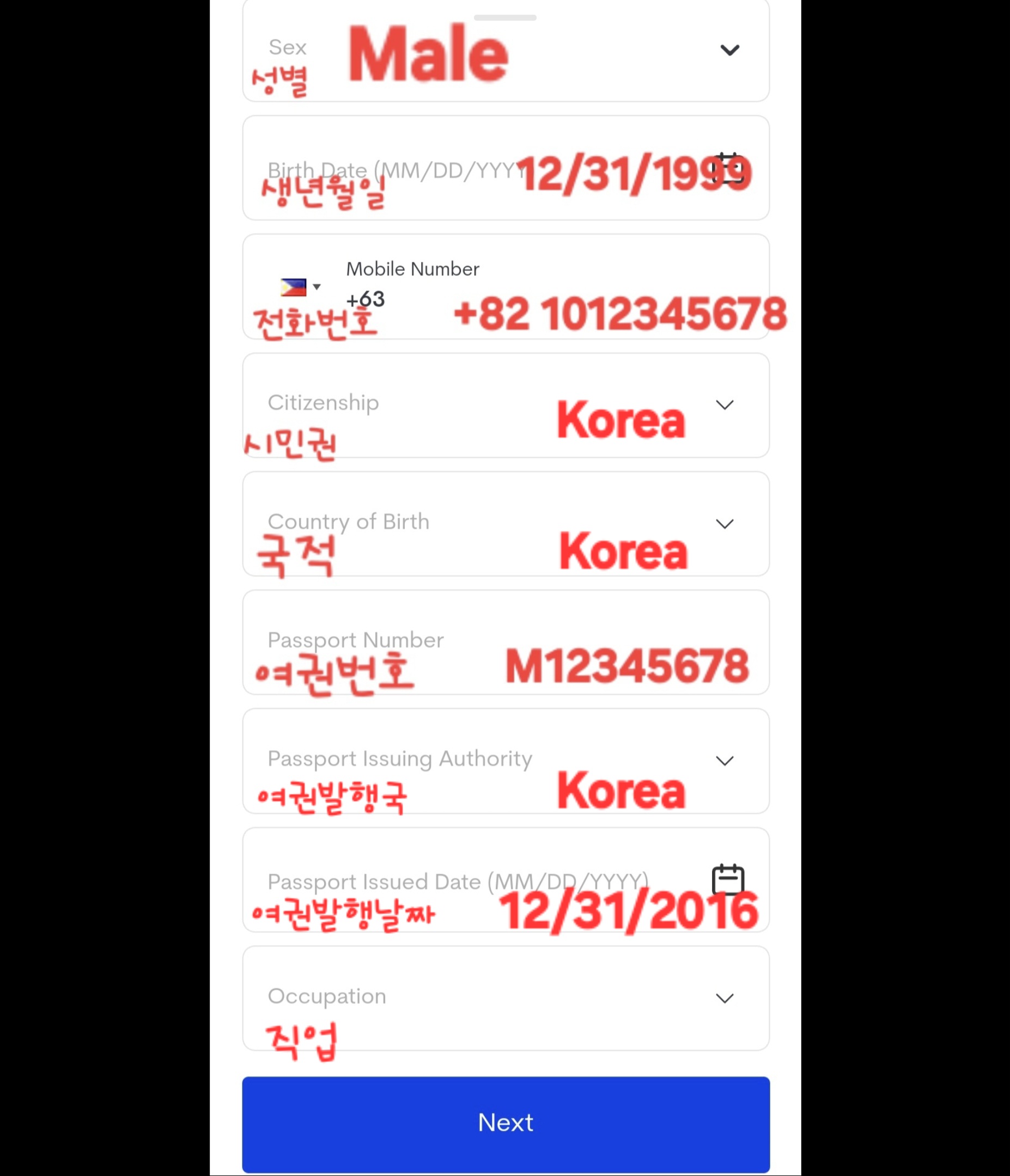 필리핀 세부 이트래블 작성법 7