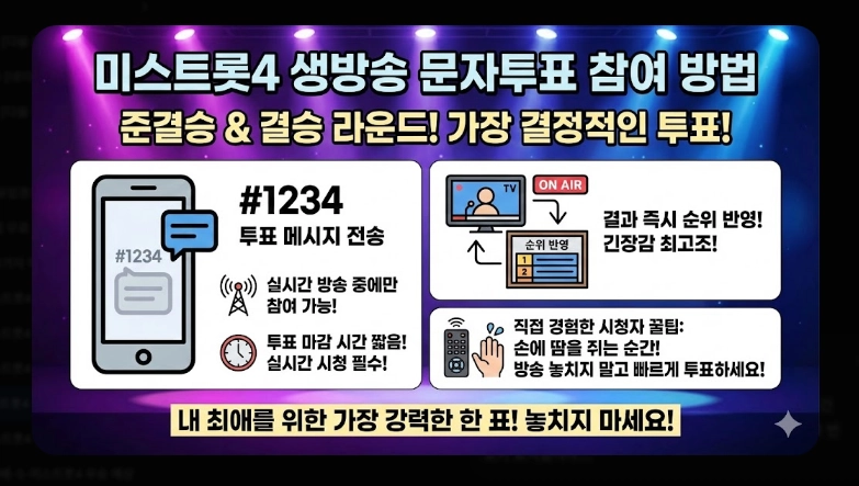 미스트롯4 투표 방법 [2026년 최신] 온라인&middot;문자투표 3단계 및 36명 진출자