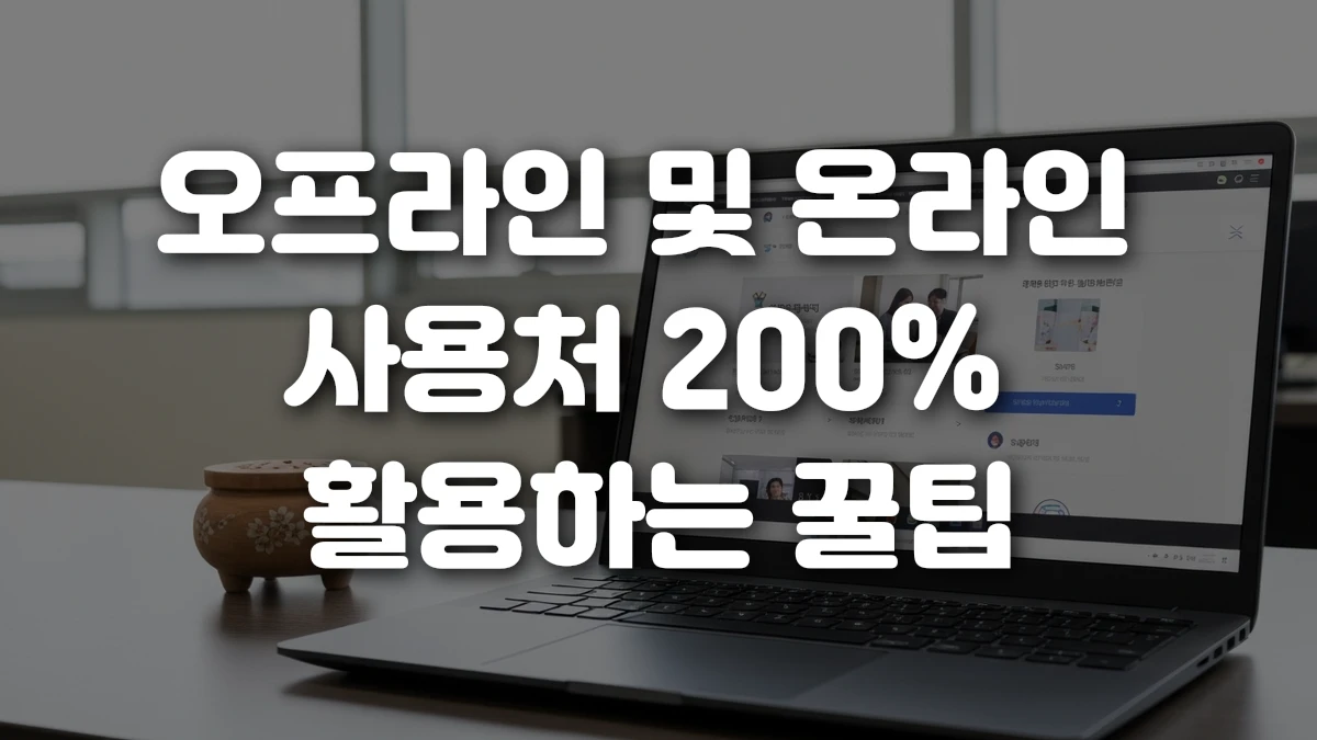 오프라인 및 온라인 사용처 200 활용하는 꿀팁