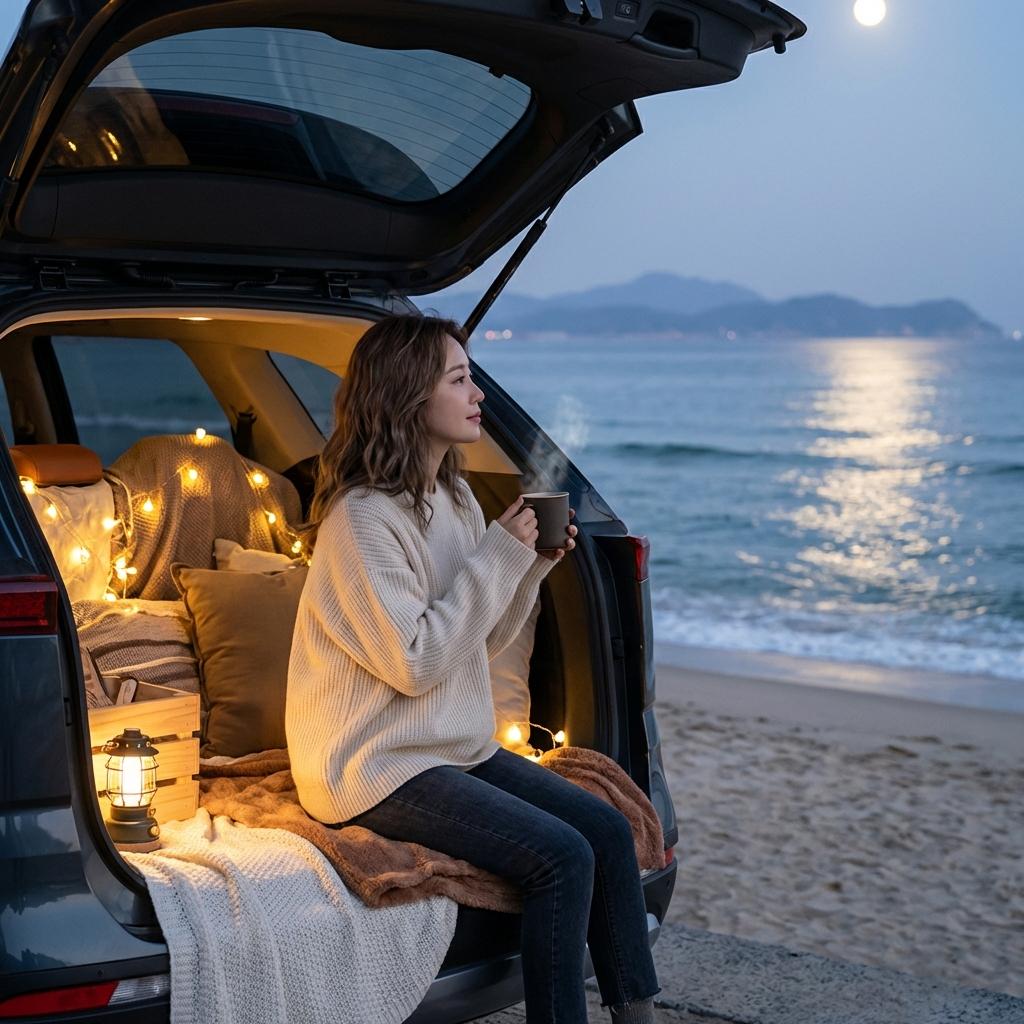 강릉 차박지, 커피 한 잔의 낭만을 더하다