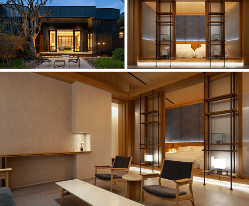 유원재 온천호텔 객실 청심 외관 침실 거실