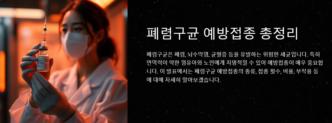 폐렴구균 예방접종 횟수, 비용, 부작용 총정리