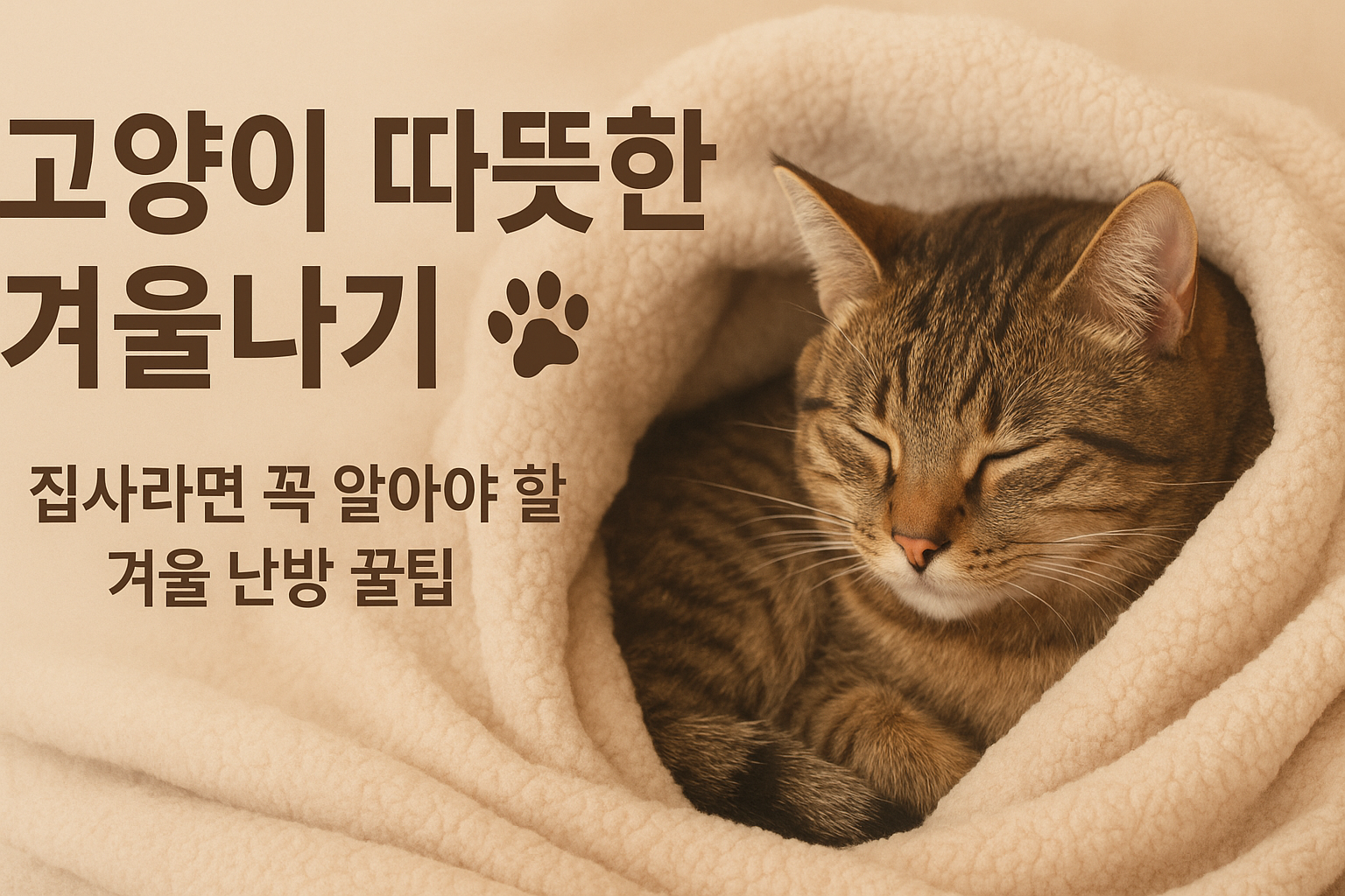 고양이 겨울철 난방 방법 총정리 –안전하고 따뜻한 실내 관리법