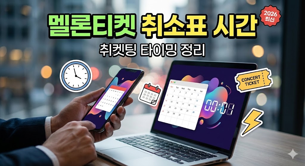 2026 최신|멜론티켓 취소표 시간 정리: 취켓팅은 “이 타이밍”에 몰립니다(새로고침 팁 포함)
