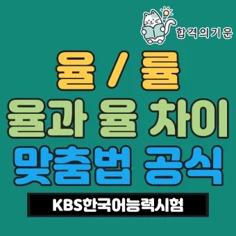 율 률 맞춤법 완벽정리 합격률 합격율_16