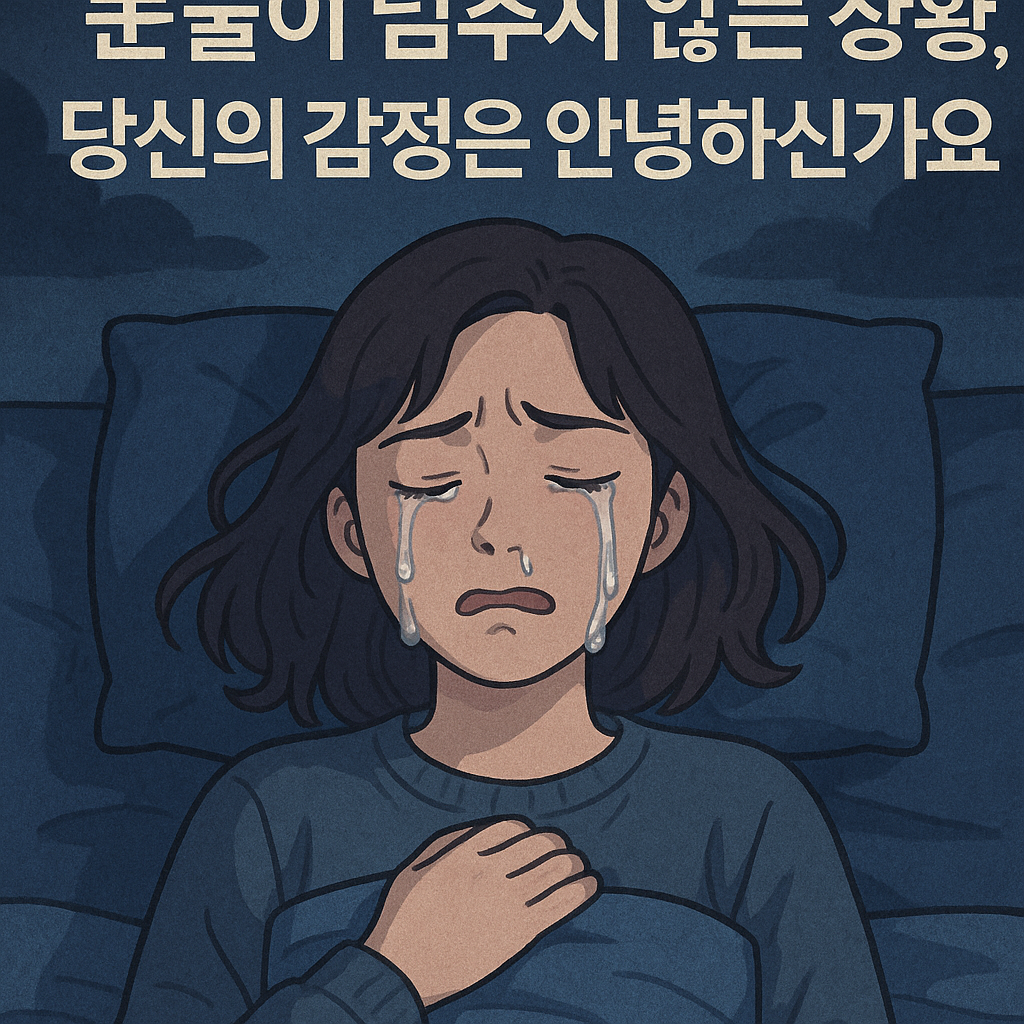 꿈에서 눈물이 멈추지 않는 상황