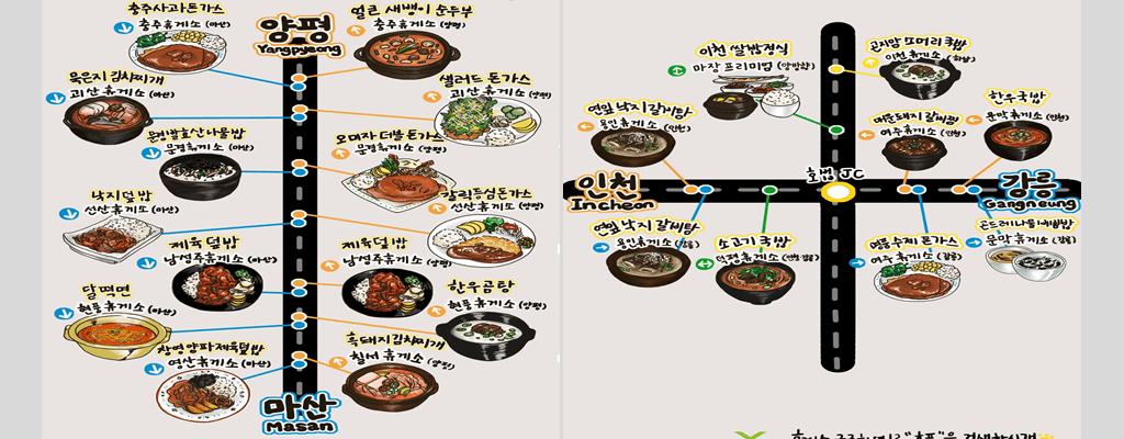 중부내륙·영동고속도로 휴게소 맛집 (출처: 휴플)