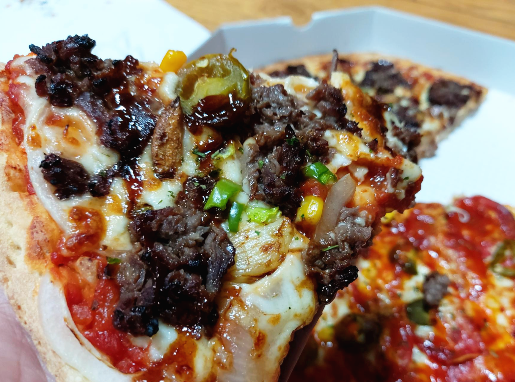 통마늘불고기 피자 반올림피자샵 통마늘불고기 피자