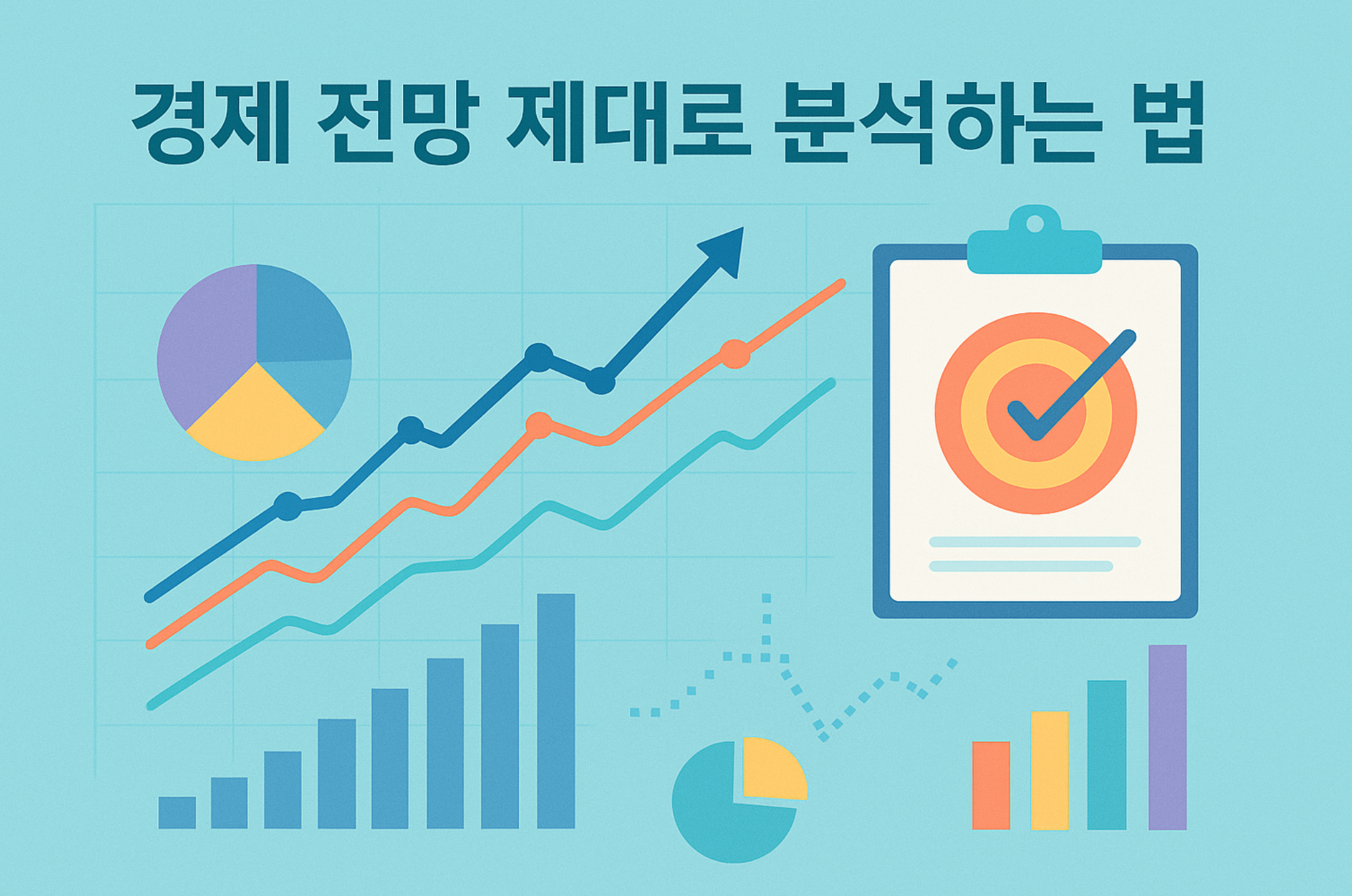 경제 전망 분석 방법을 설명하는 인포그래픽