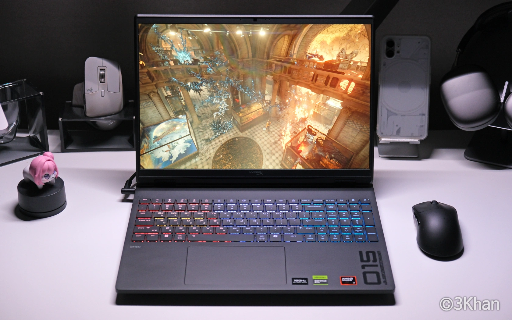 HP HyperX OMEN 15 벤치마크 결과 - Cinebench R23 멀티 15869점, 3DMark Time Spy 8846점