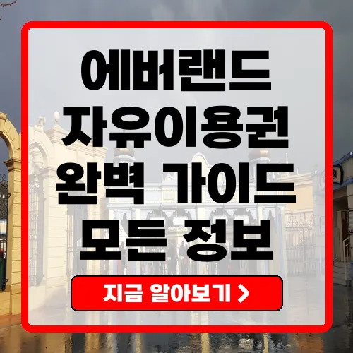 에버랜드 자유이용권