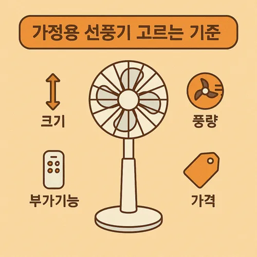 가정용 선풍기 선택 기준 인포