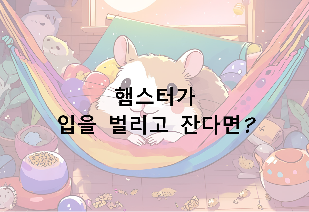 햄스터가 입을 벌리고 잔다면?