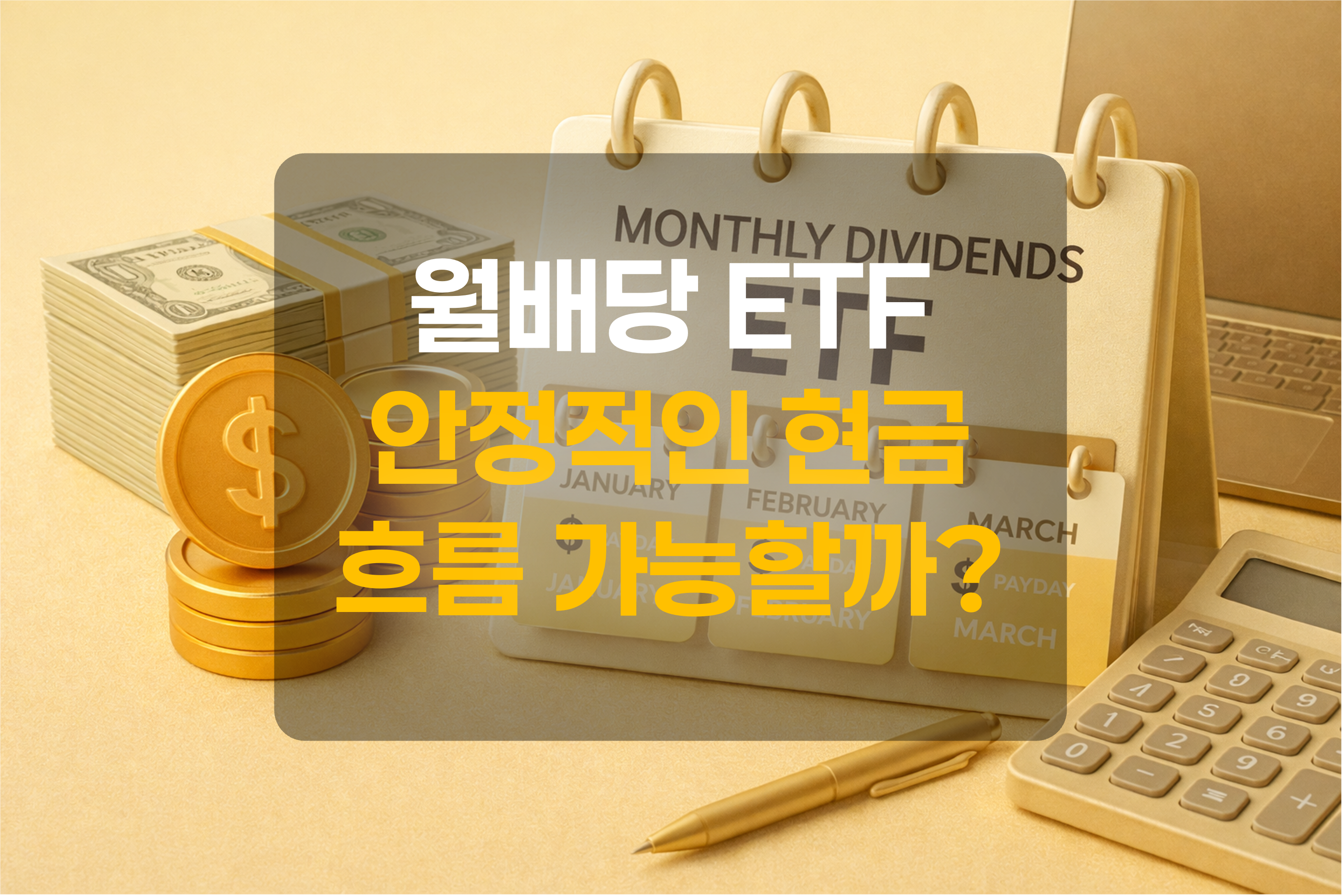 월배당 ETF와 화폐를 표현한 그림