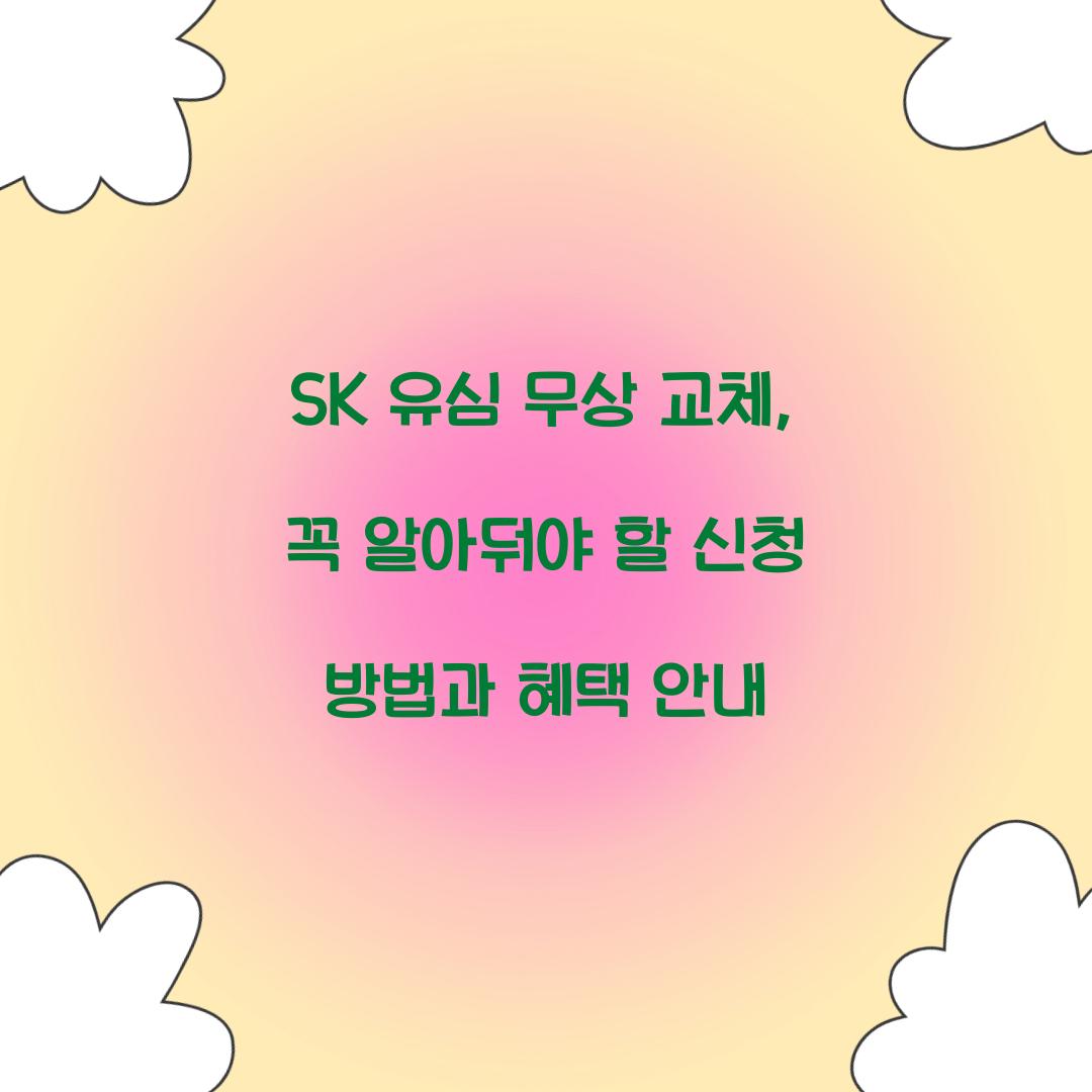 SK 유심 무상 교체