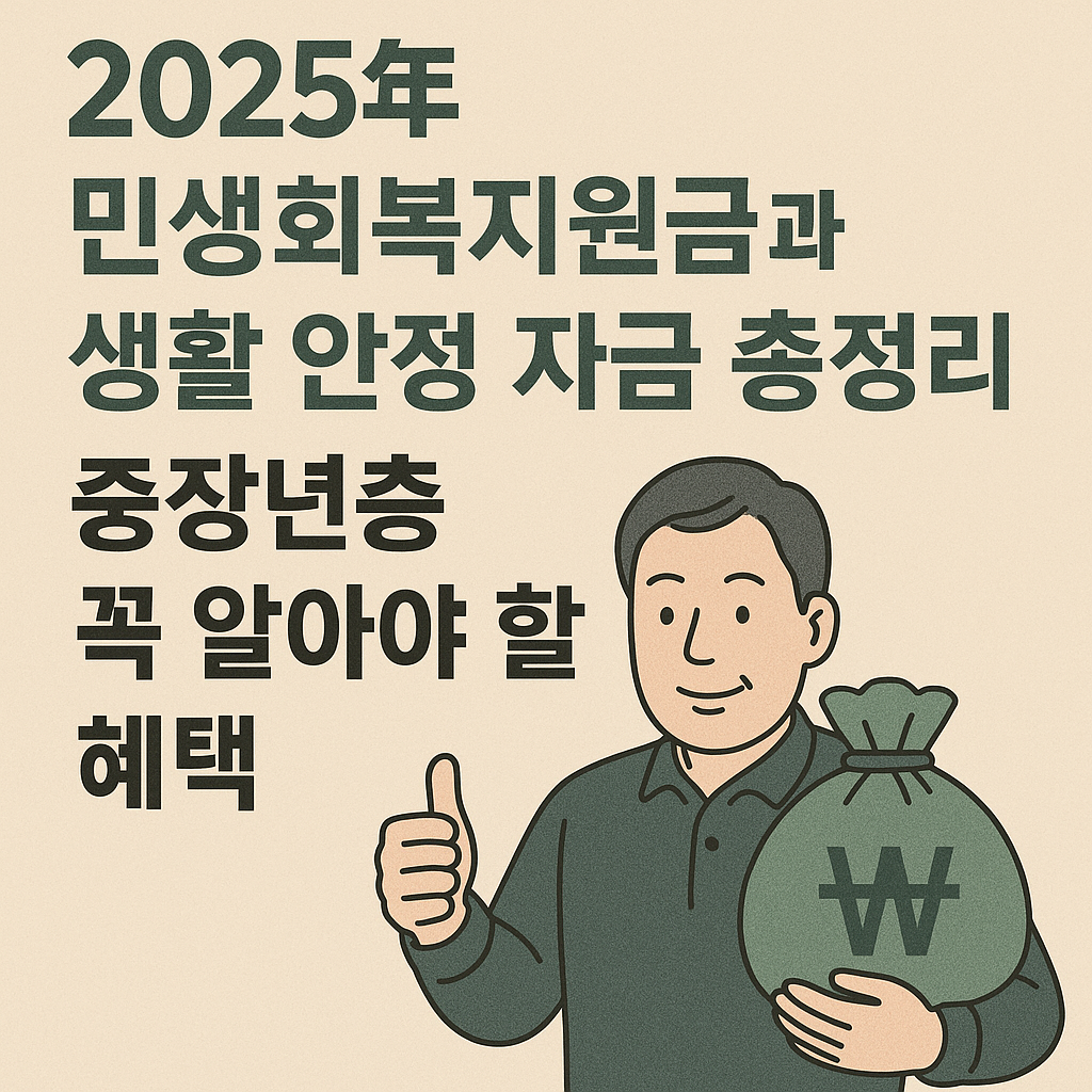 2025년 민생회복지원금과 생활 안정 자금 총정리, 중장년층 꼭 알아야 할 혜택
