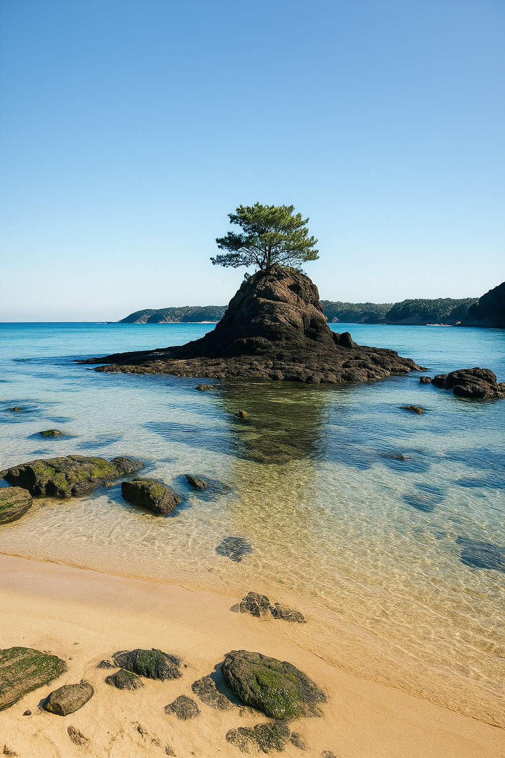 일본의 관광지 미우다 해변의 이미지
