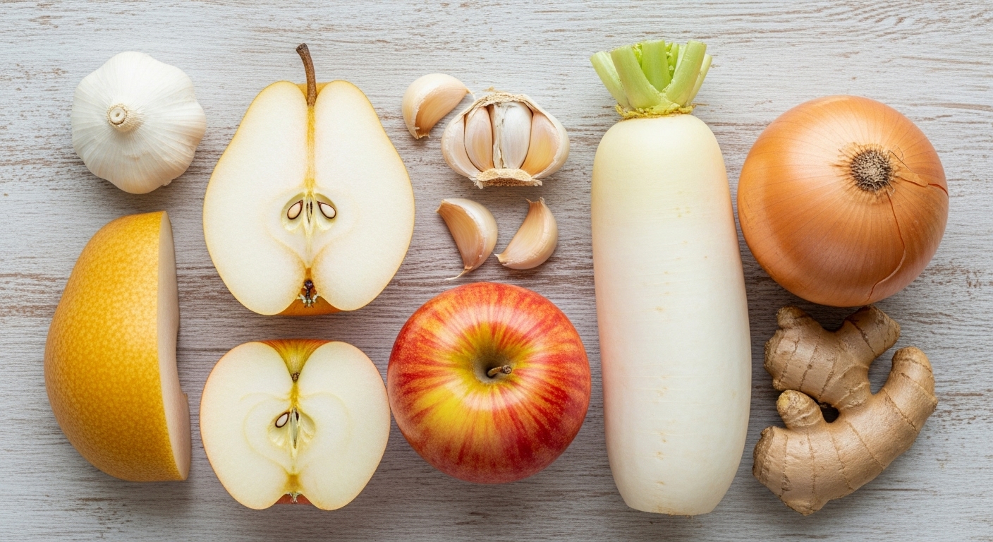  백김치 10포기 담그는 재료 