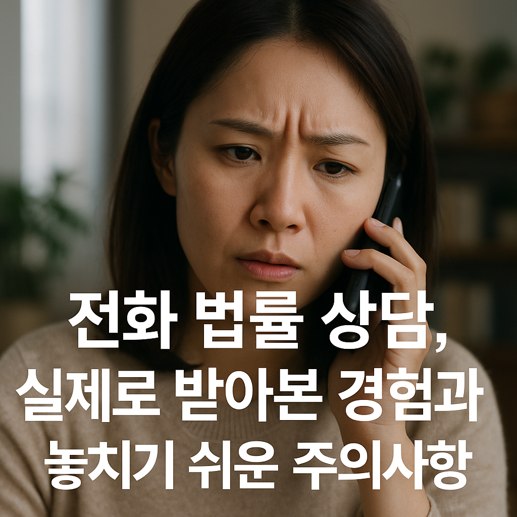전화 법률 상담, 실제로 받아본 경험과 놓치기 쉬운 주의사항
