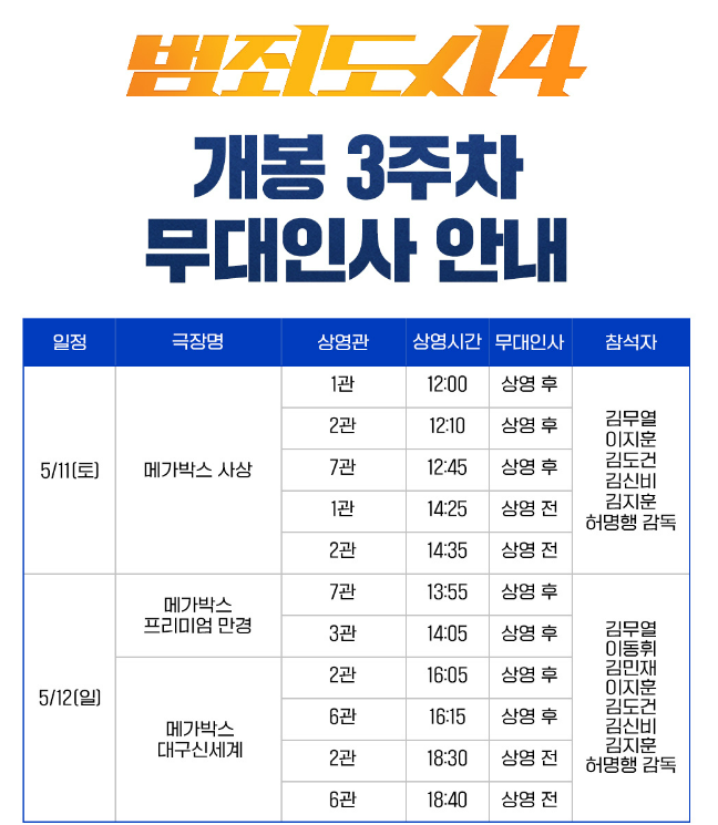메가박스-3주차-무대인사-일정