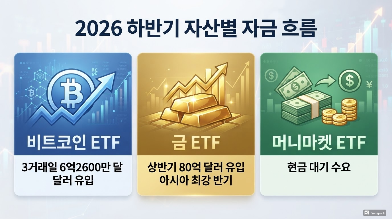 비트코인&middot;금&middot;머니마켓 ETF로 쏠리는 돈&hellip;2026 하반기 포트폴리오 전략은?