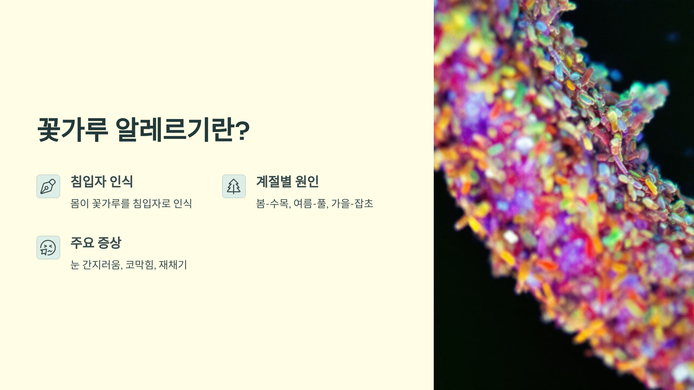 꽃가루 알레르기란?