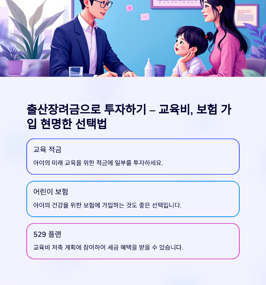 출산장려금으로 투자하기 &ndash; 교육비, 보험 가입 현명한 선택법