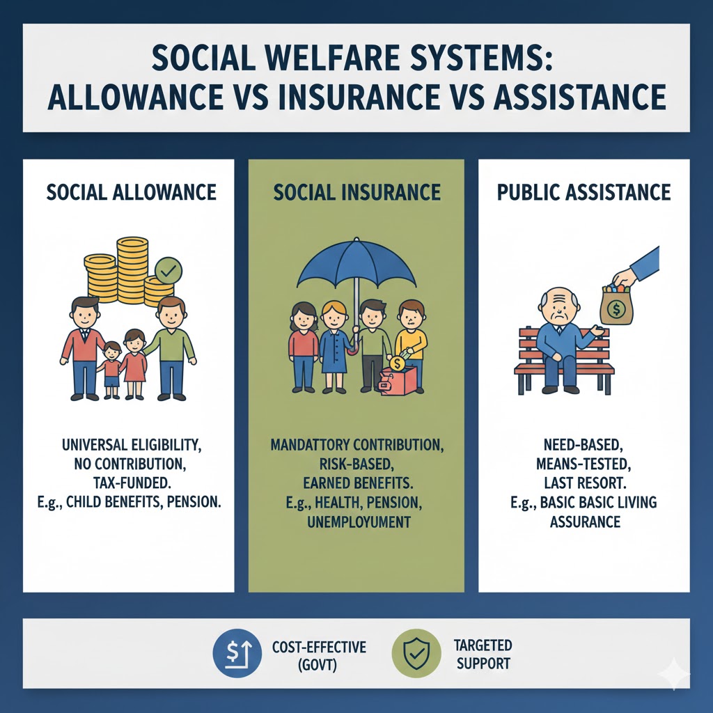 사회수당 사회보험 공공부조