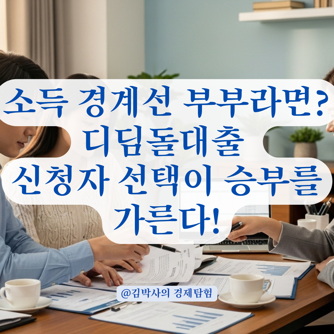 소득 기준이 애매할 땐? 부부 중 누가 디딤돌대출 신청해야 유리한지 따져보기.