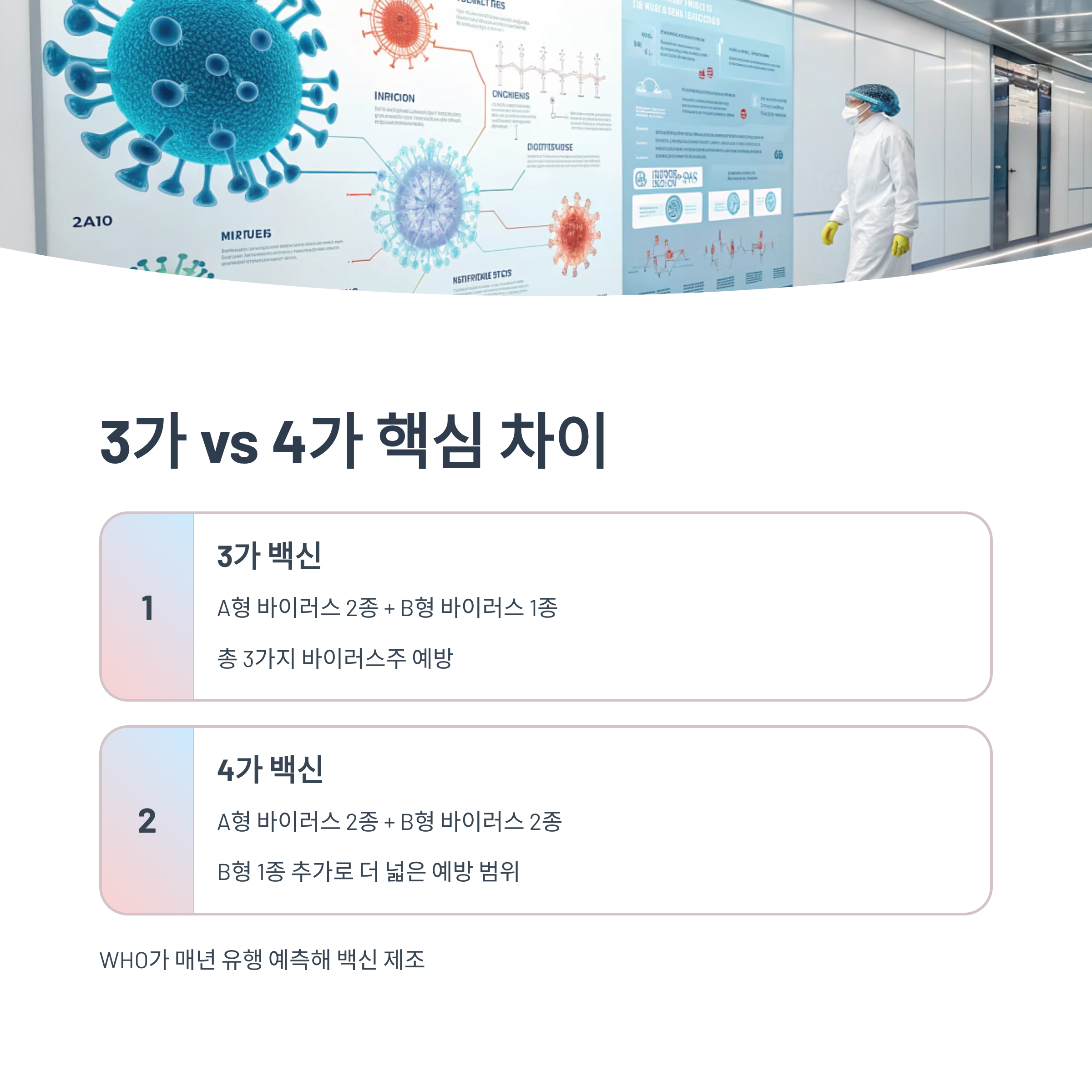 독감 백신 3가 4가 차이 완벽정리|가격·효과·추천대상까지 한눈에 알아보기
