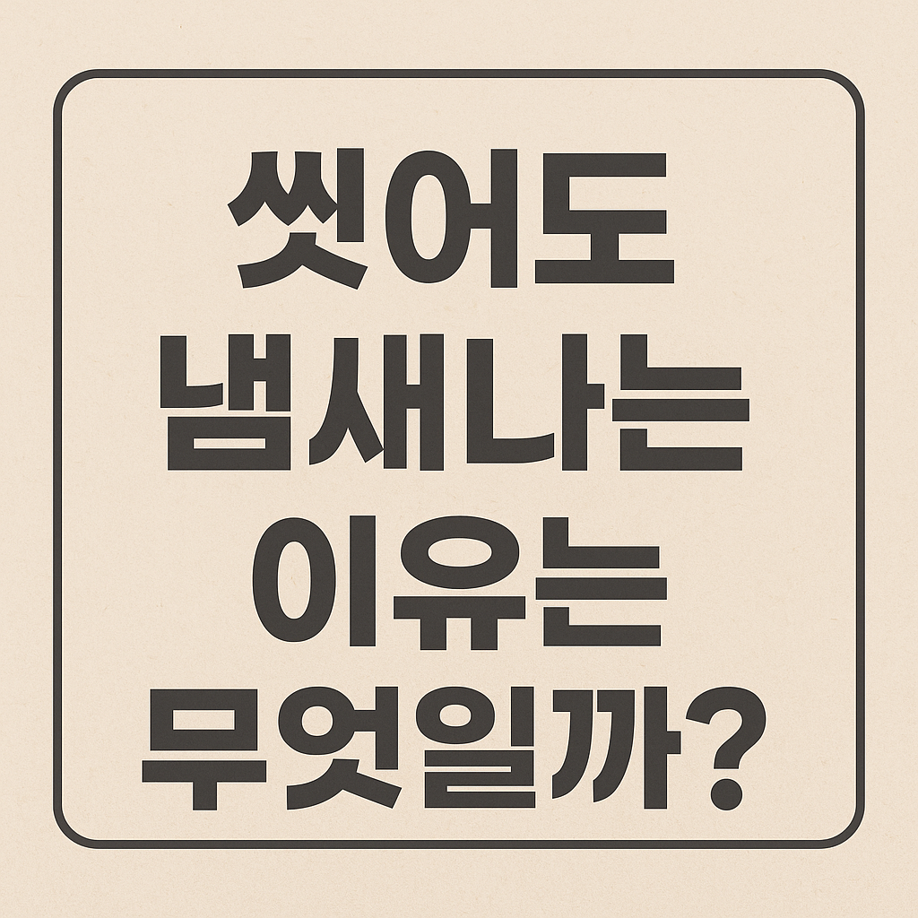 씻어도 냄새나는 이유 - 사진