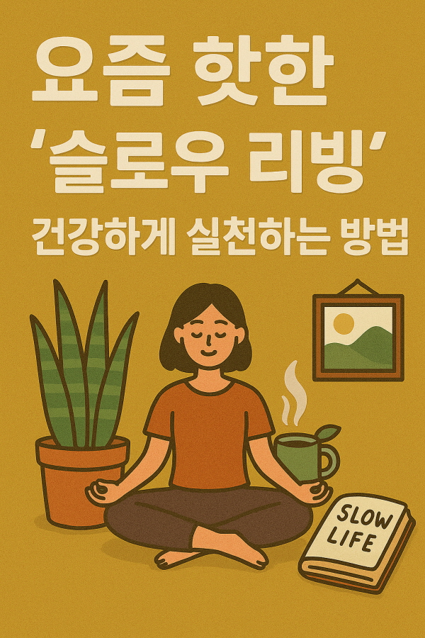 슬로우 리빙 건강하게 실천하는 방법/GPT