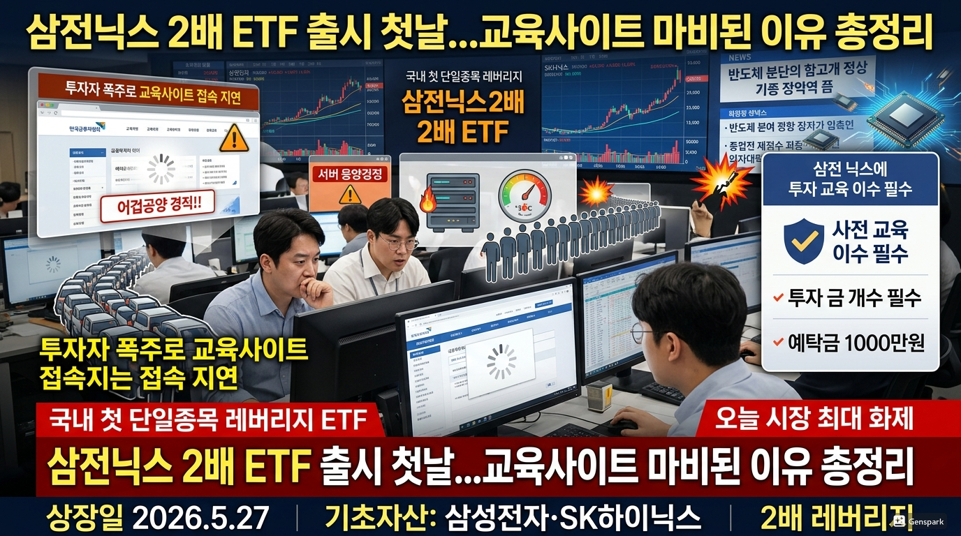 삼전닉스 2배 ETF 출시 첫날…교육사이트 마비된 이유 총정리