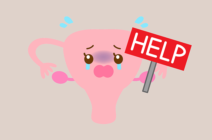 부어올라-크기가-커진-자궁의-모습