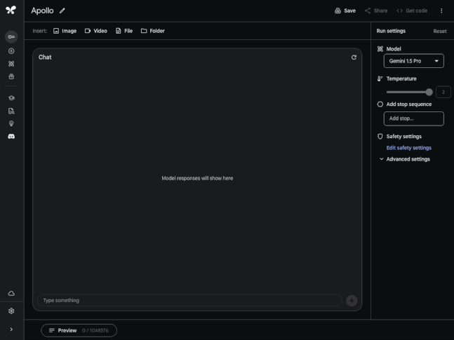 구글은 제미나이 1.5 프로가 달탐사 미션을 위해 발사된 우주선 아폴로 11호에 관한 402 페이지 분량의 기록을 이해하고, 이에 대해 추론하며 흥미로운 정보들을 파악해낼 수 있다.