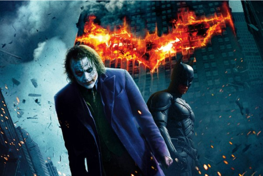 영화 다크나이트 (조커와 배트멘 사진)