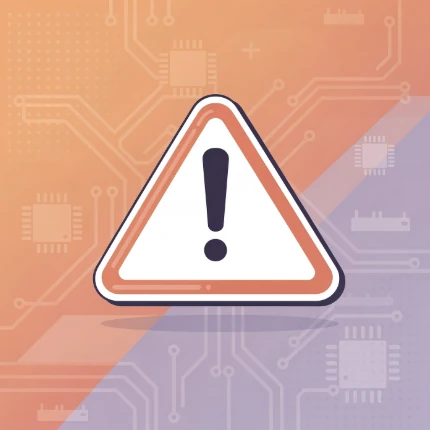 주의사항을 상징하는 로고 이미지