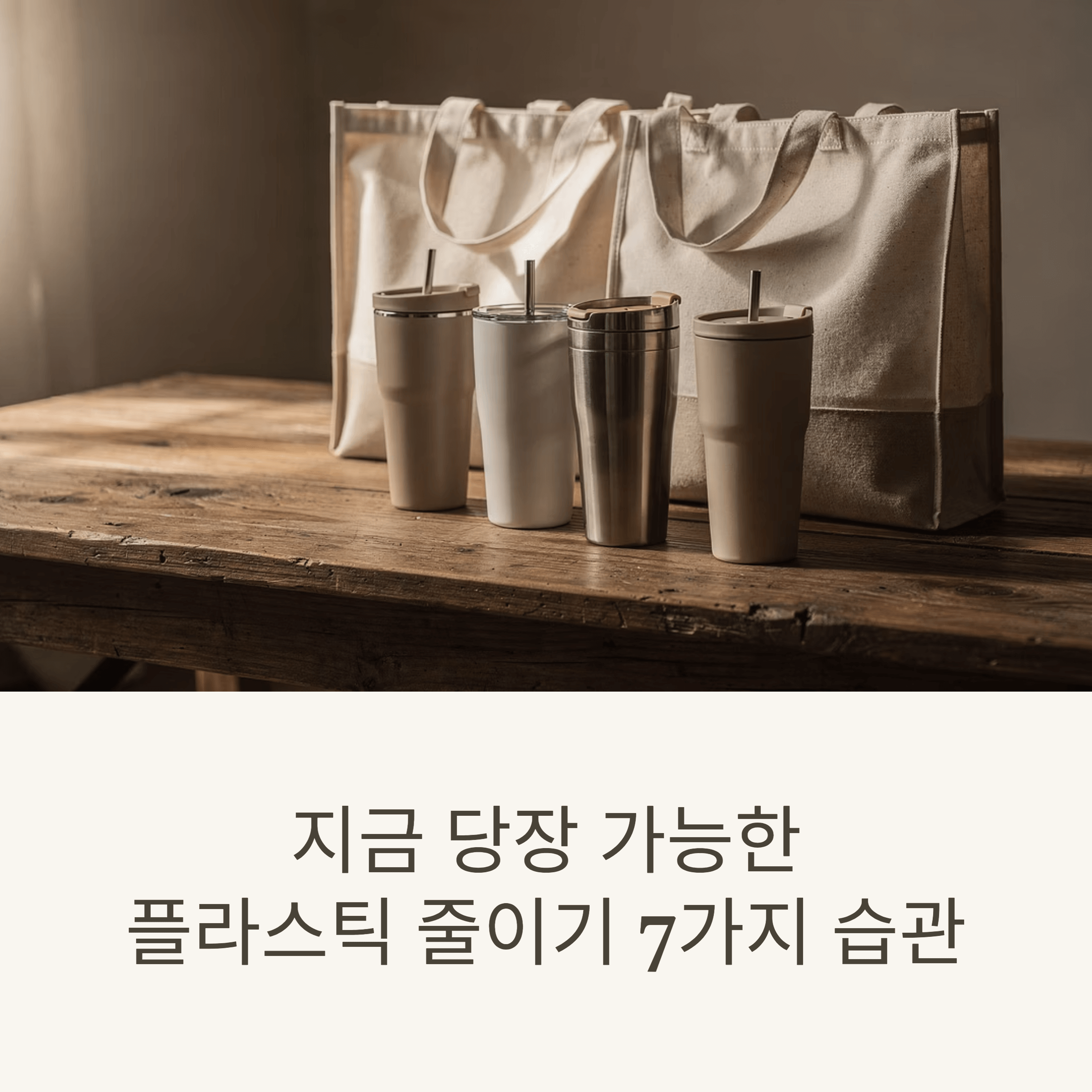 지금 당장 가능한 플라스틱 줄이기 7가지 습관