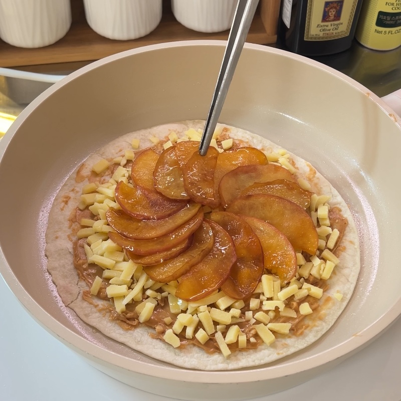 조림사과를 올리는 사진
