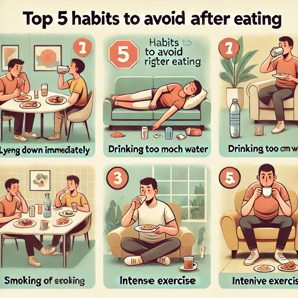 식후 바로 하면 안 되는 습관 TOP 5