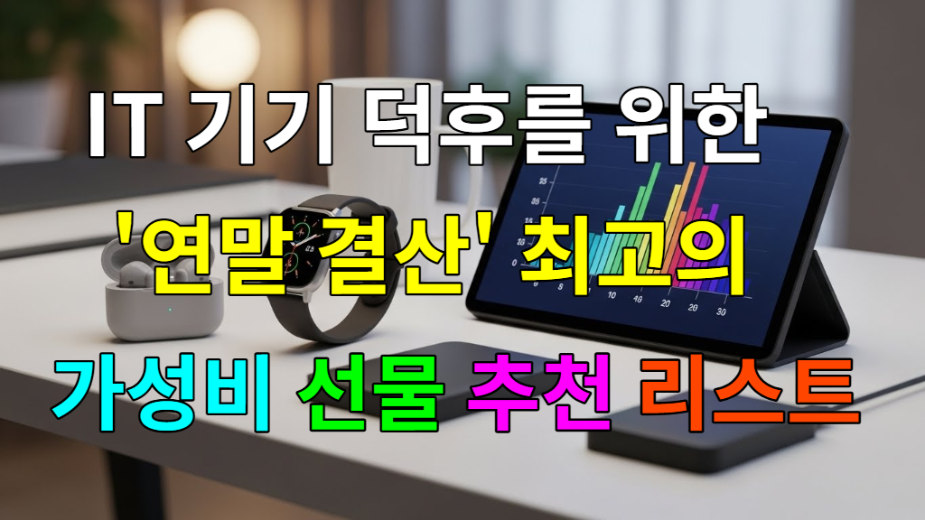 2025년 연말 IT 기기 덕후를 위한 가성비 선물 추천 리스트