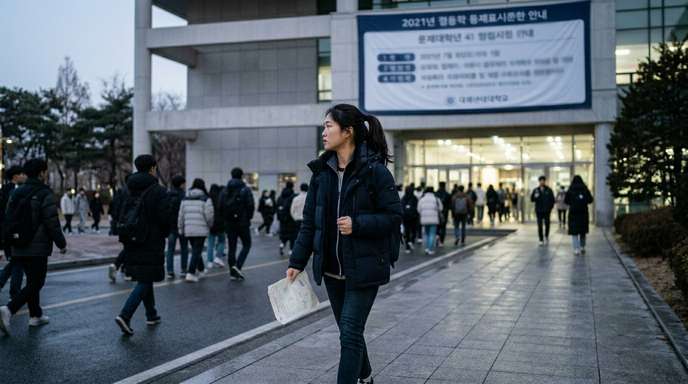 시험장 입장 모습