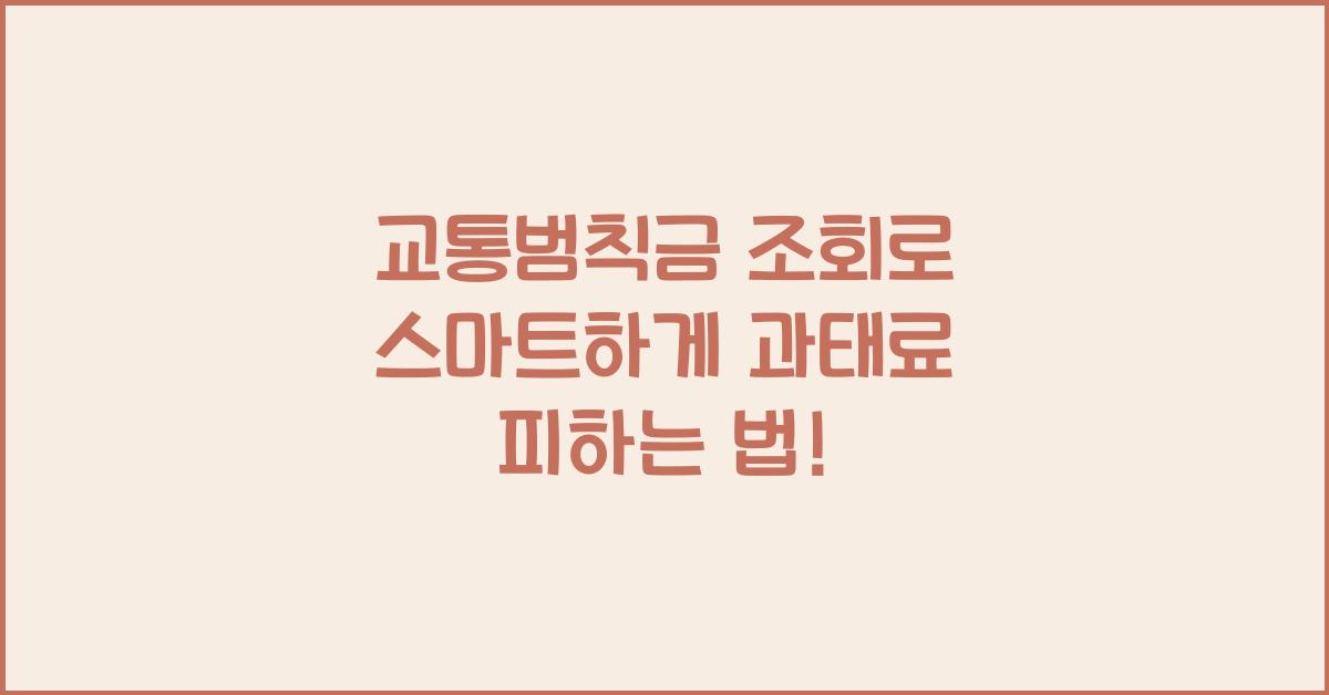 교통범칙금 조회