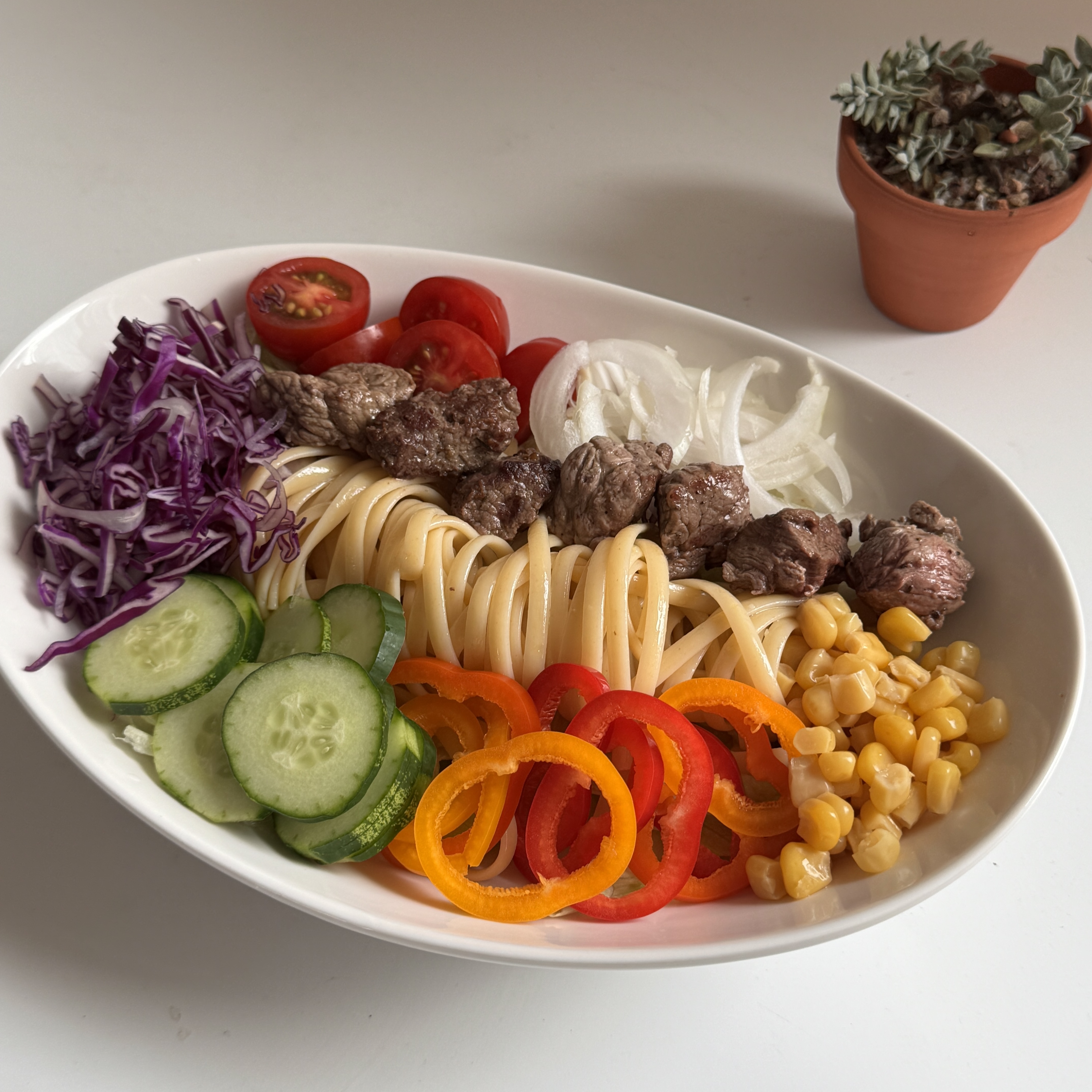 샐러드 파스타 만들기