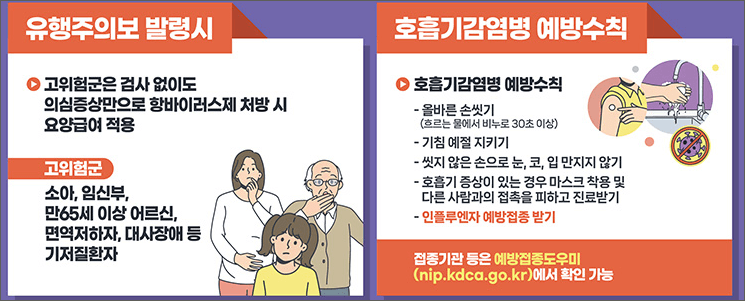 독감무료접종 대상 기간 및 병원