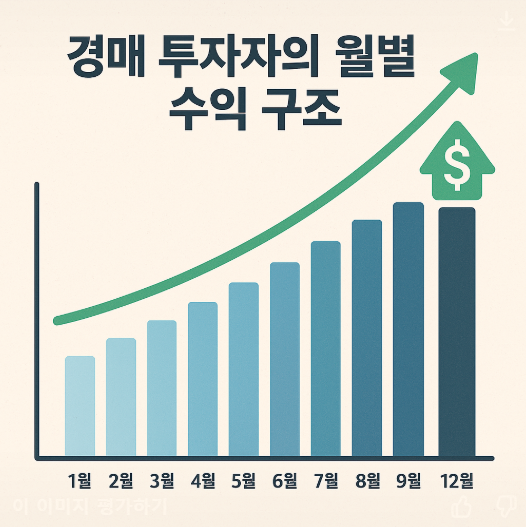 경매 투자자의 월별 수익